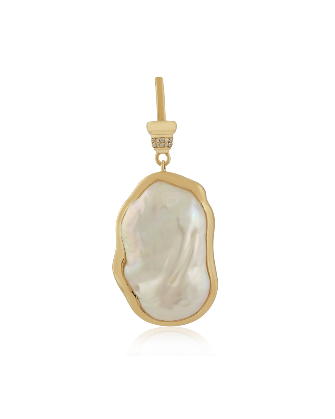 BAROQUE PEARL AND DIAMOND PENDANT