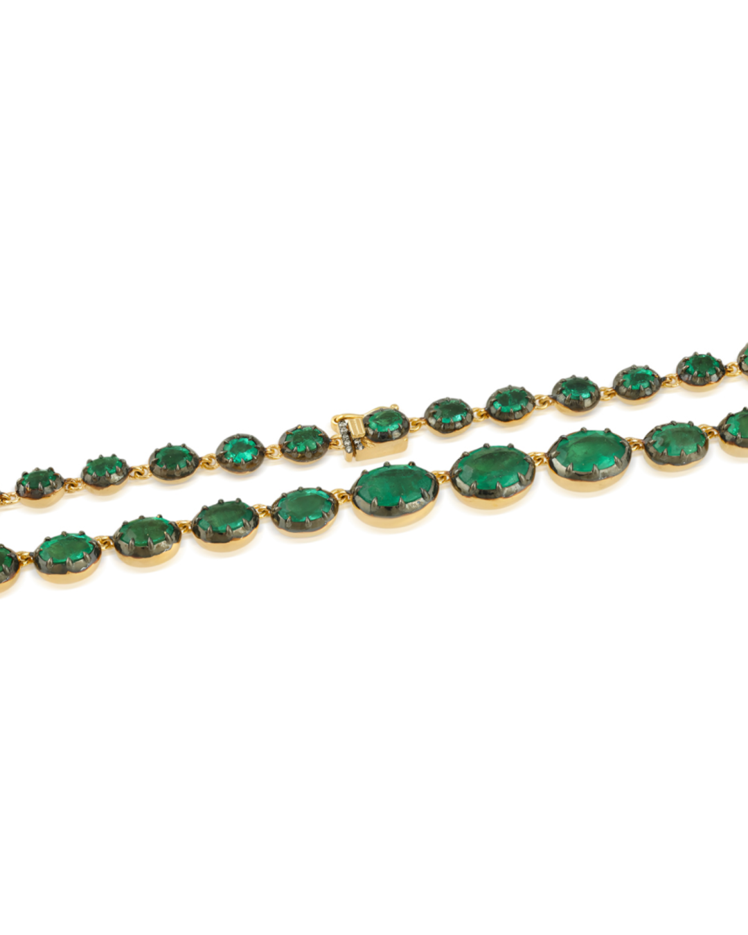 EMERALD RHODIUM NECKLACE