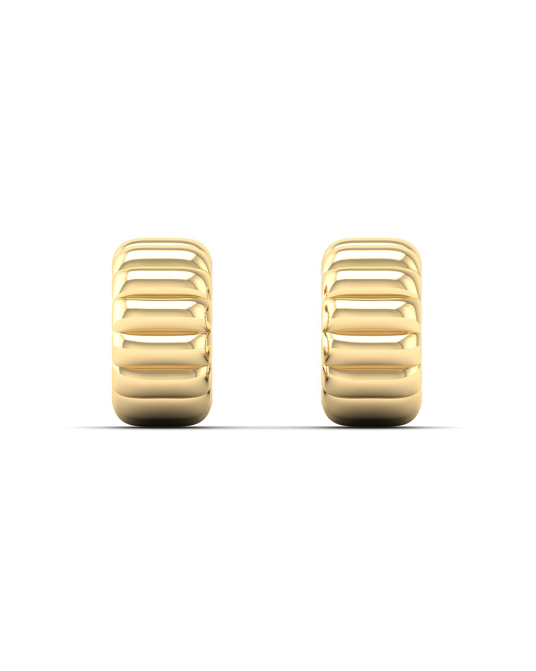RIBBED HUGGIE HOOPS