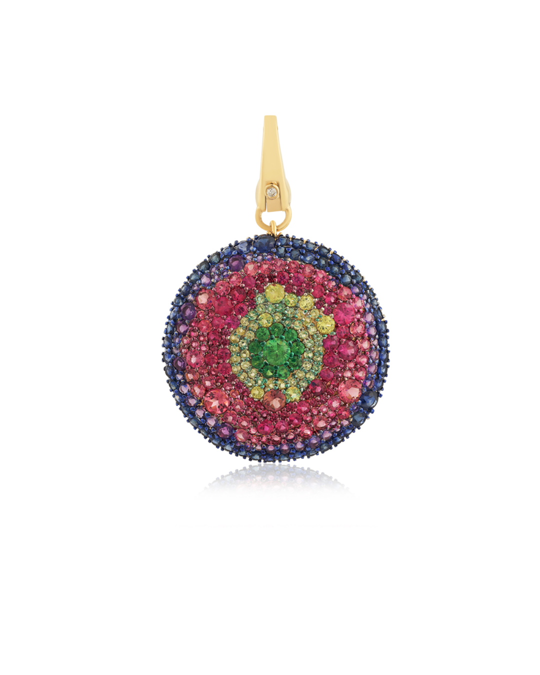 COSMOS PAVÉ MEDALLION PENDANT