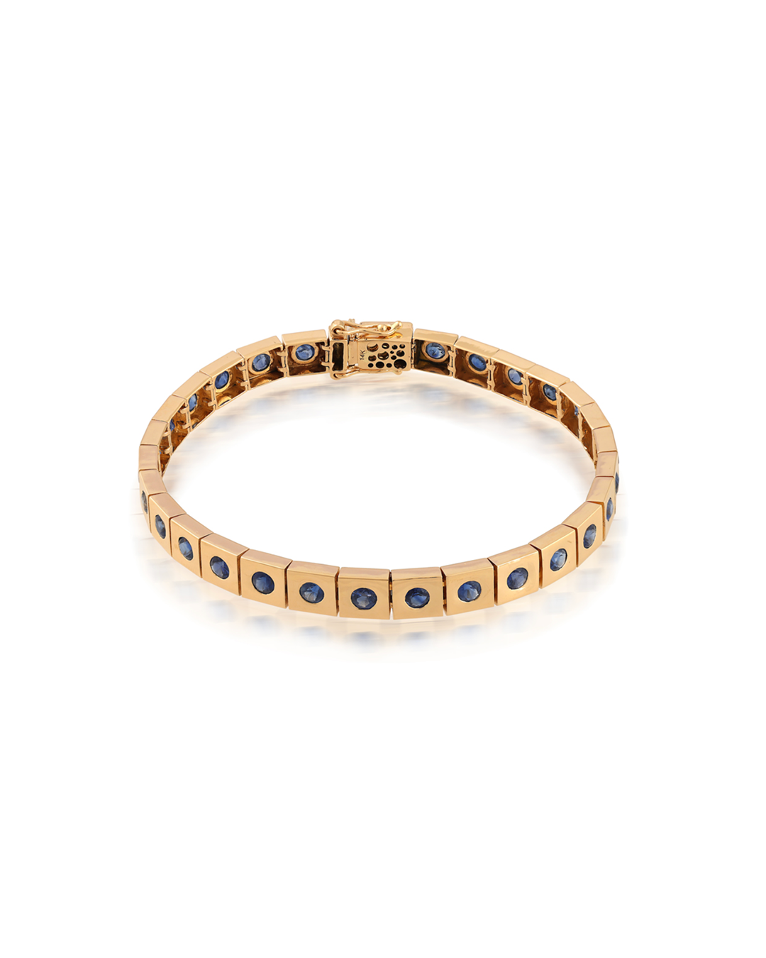 SQUARE-LINK SAPPHIRE BRACELET
