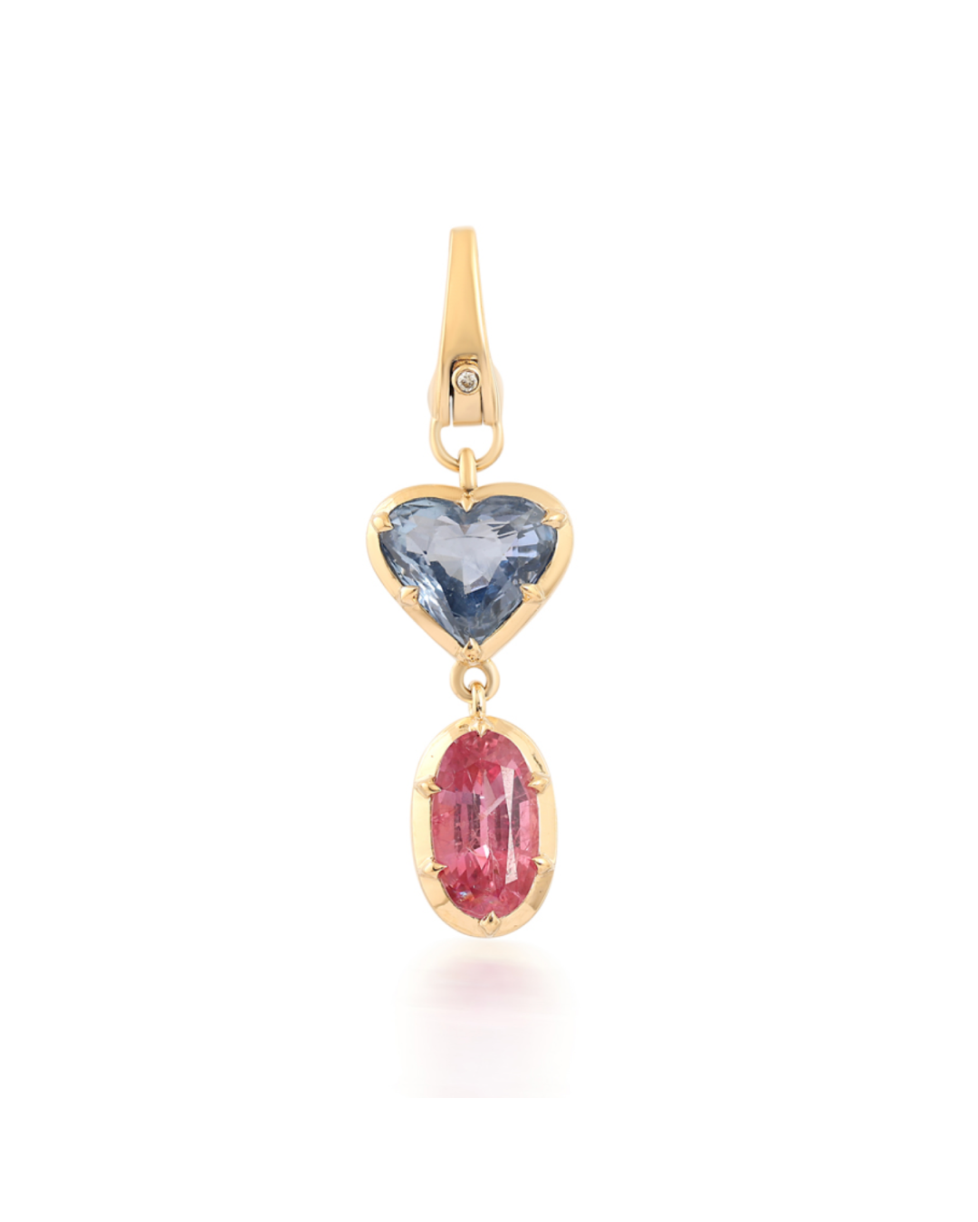 BLUE AND PINK SAPPHIRE PENDANT