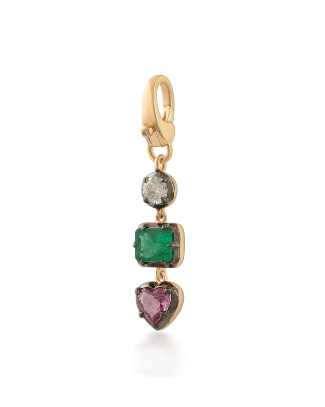 EMERALD AND TOURMALINE DIAMOND PENDANT