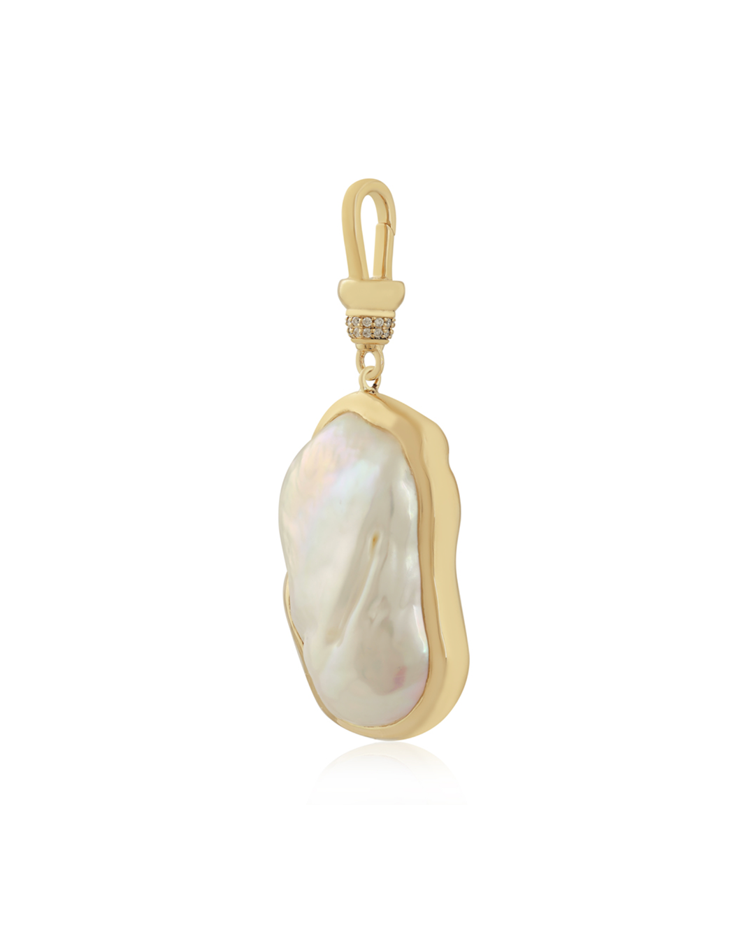BAROQUE PEARL AND DIAMOND PENDANT