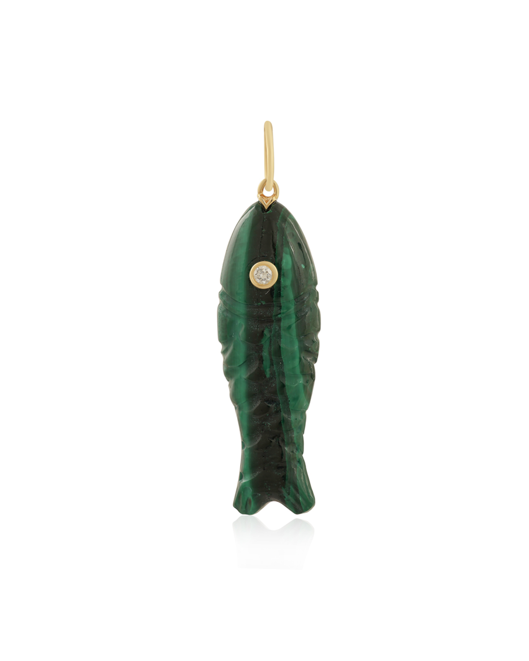 MALACHITE FISH PENDANT