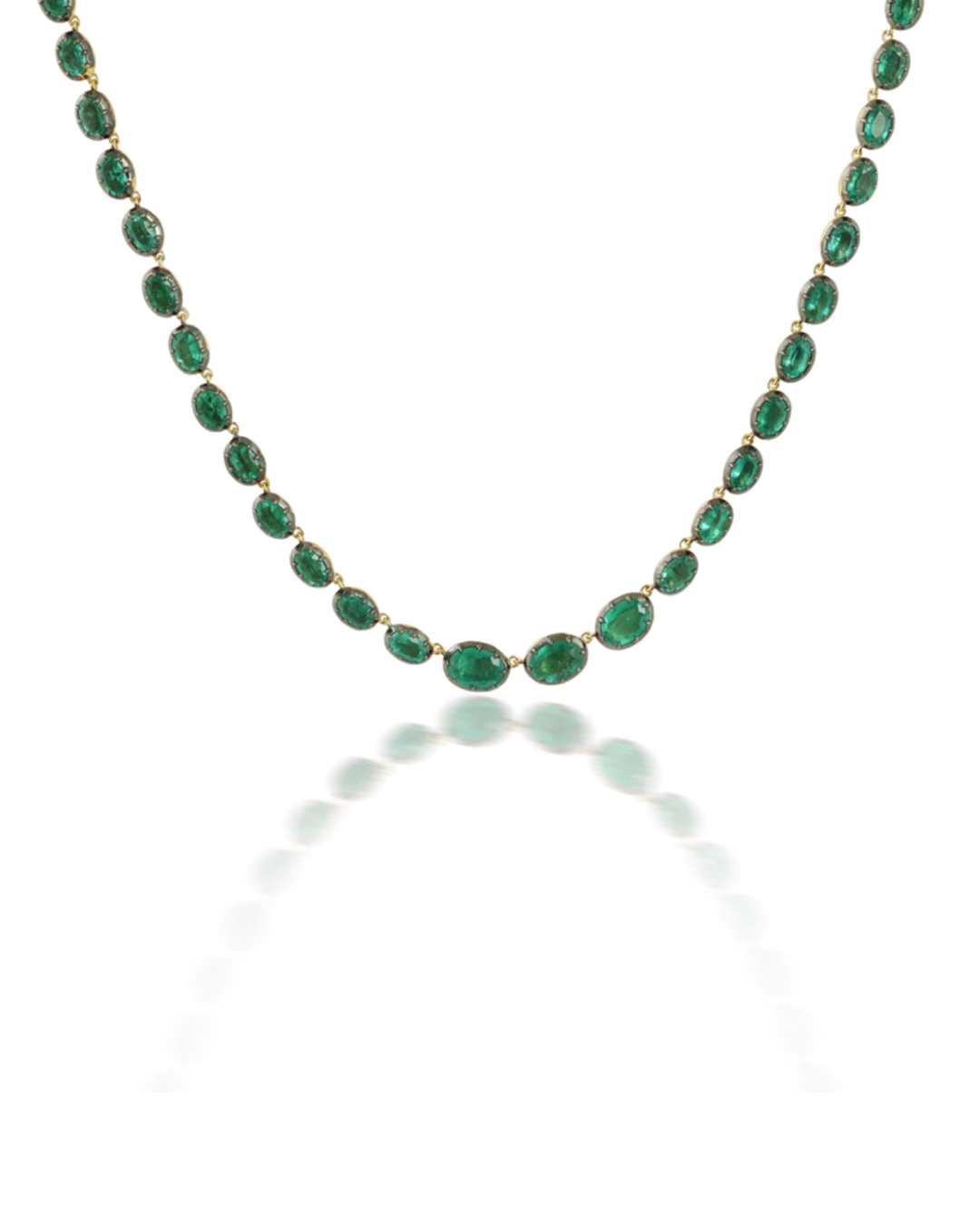 EMERALD RHODIUM NECKLACE