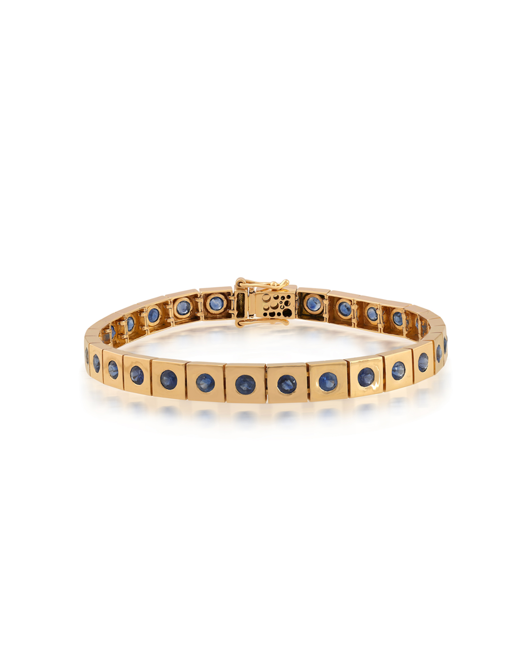 SQUARE-LINK SAPPHIRE BRACELET