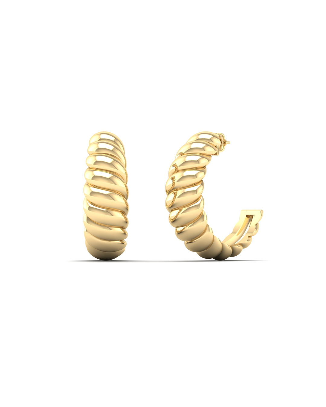 TWISTED ROPE HOOP EARRINGS