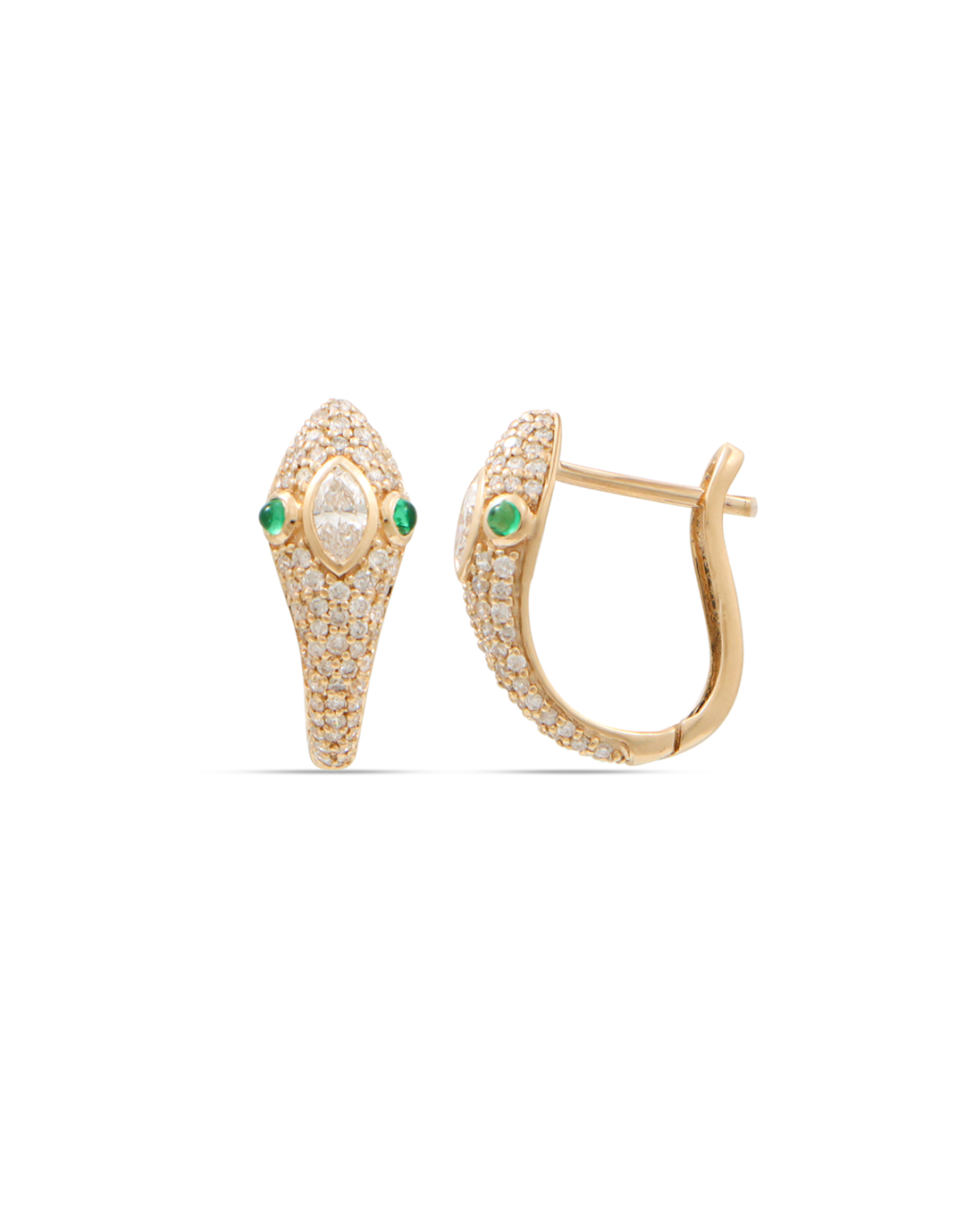 PAVÉ SERPENT DROP EARRINGS