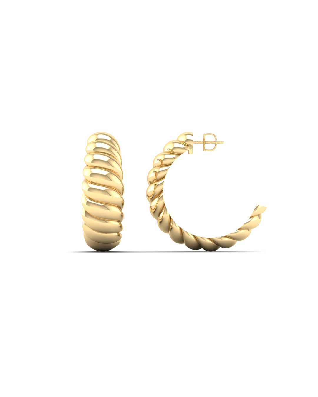 TWISTED ROPE HOOP EARRINGS
