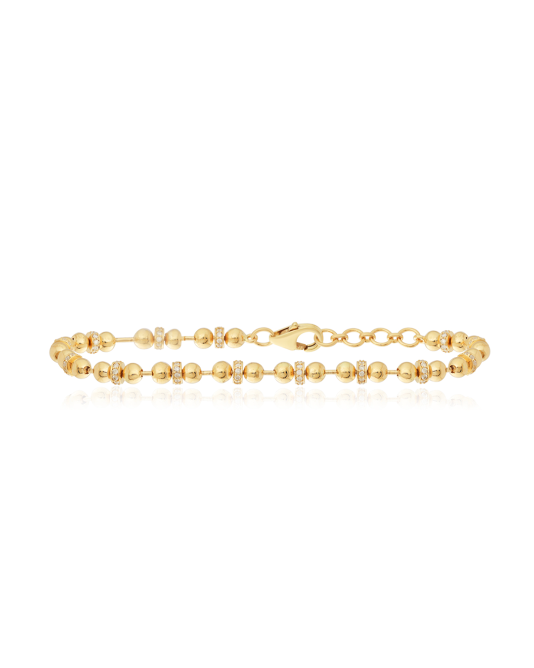 BEADED DIAMOND RONDELLE BRACELET