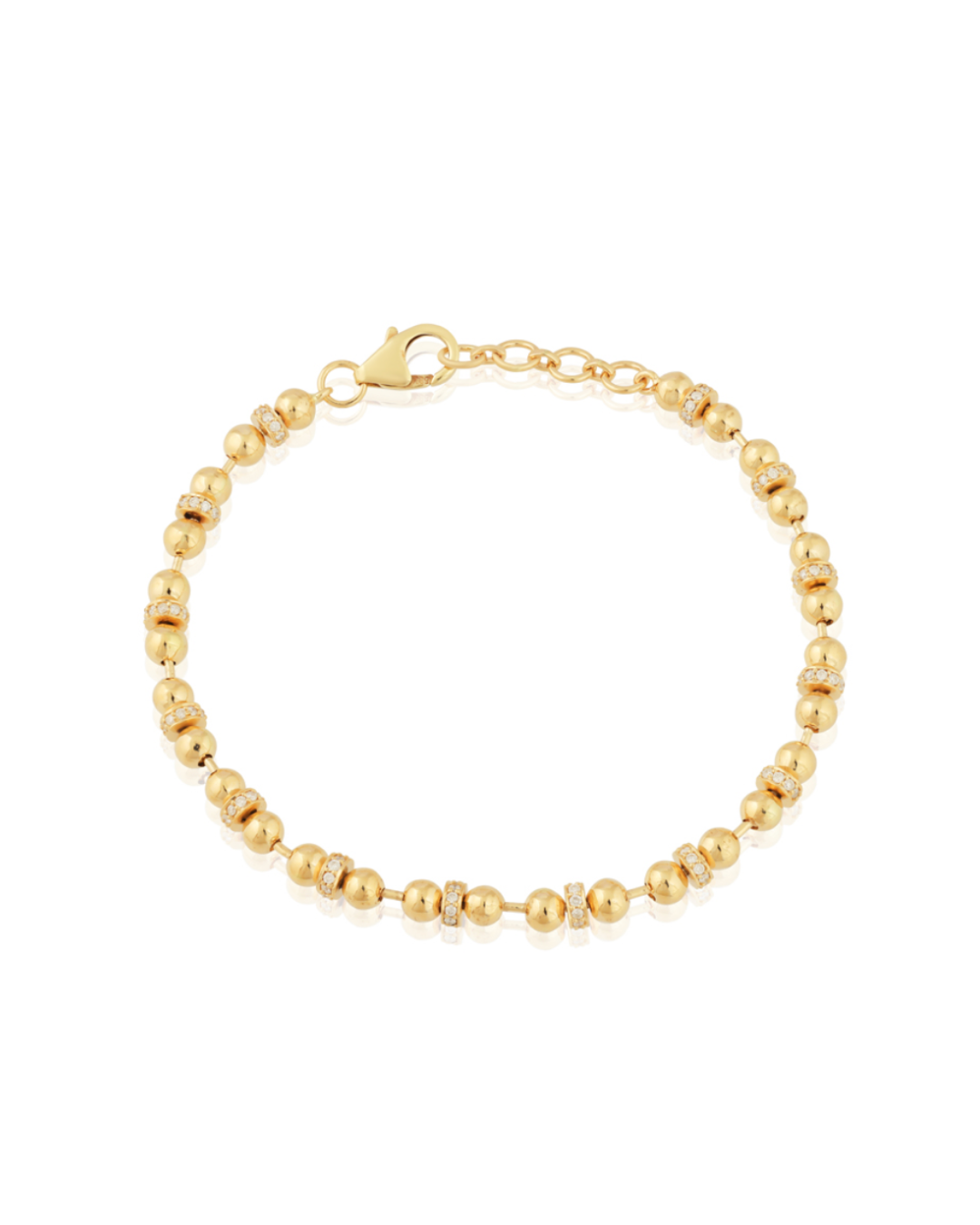 BEADED DIAMOND RONDELLE BRACELET