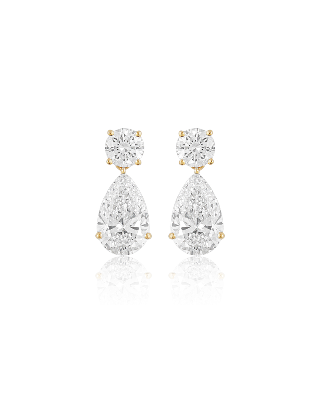 ROUND & PEAR DROP EARRINGS