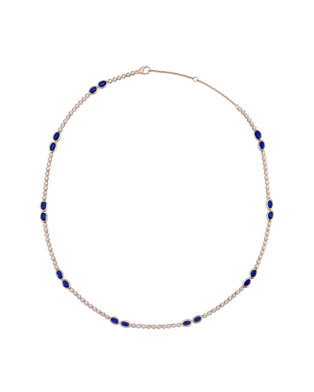 SAPPHIRE STATION TENNIS NECKLACE