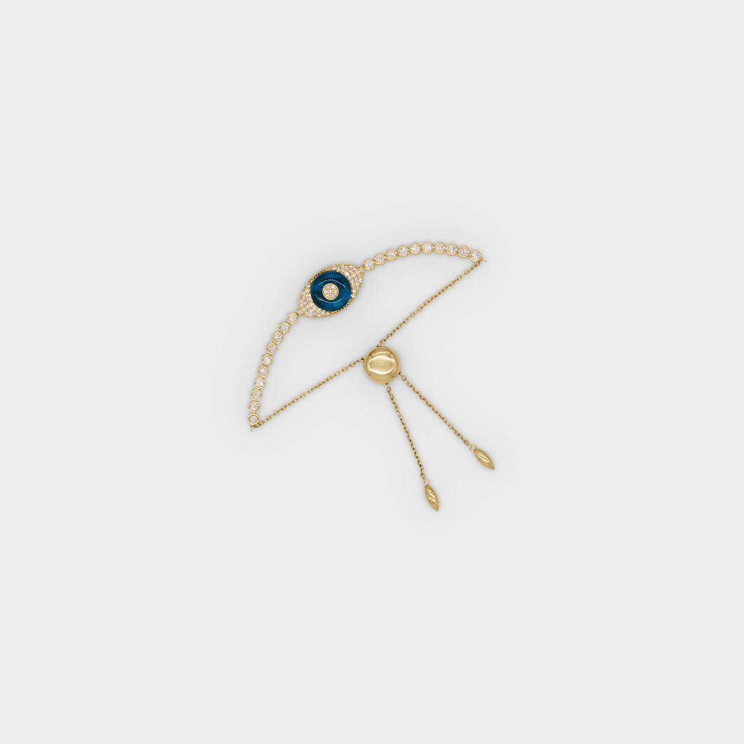 Evil Eye Bracelet Yellow Gold
