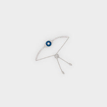 Load image into Gallery viewer, Evil Eye Bracelet White Gold
