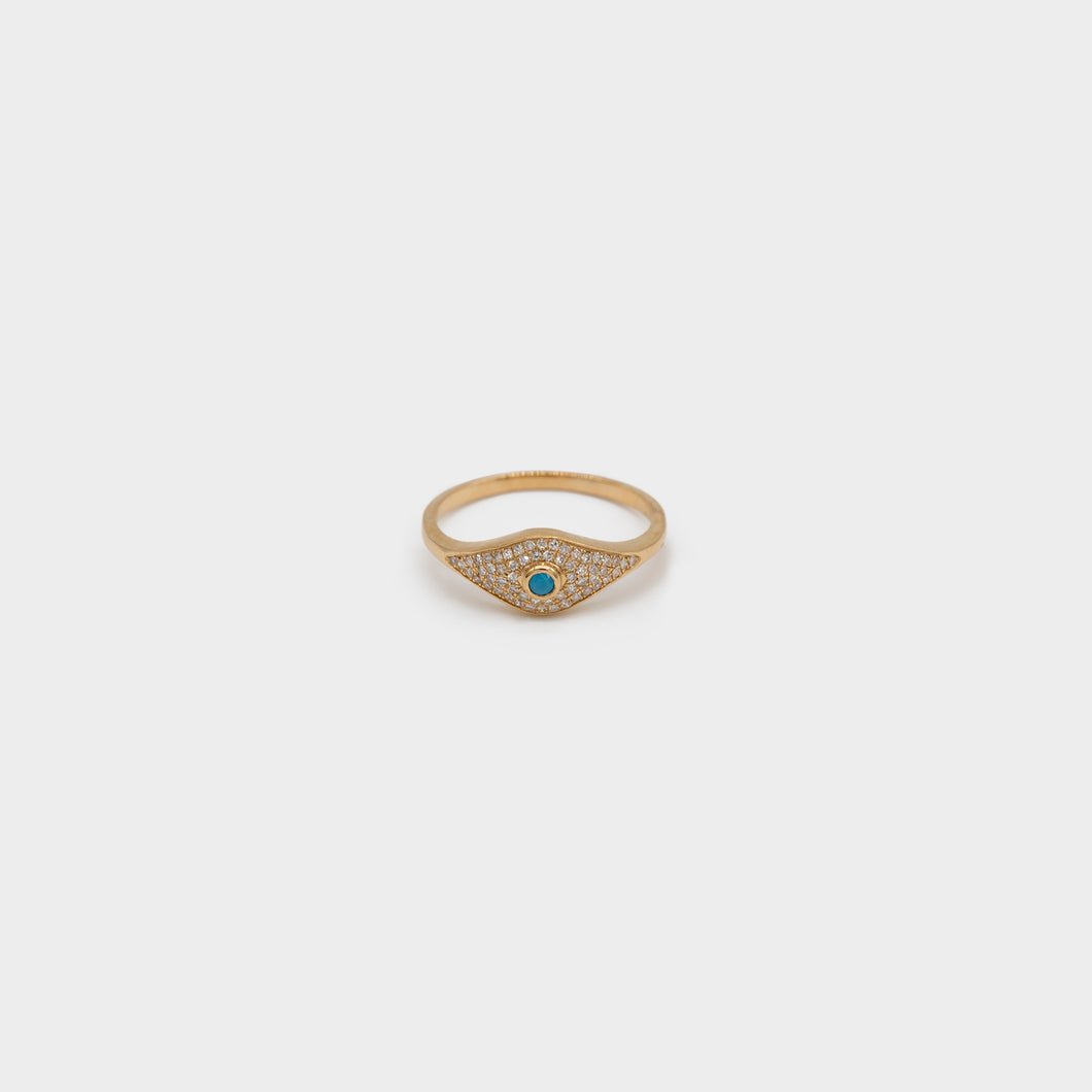 Diamond and Turquoise Ring
