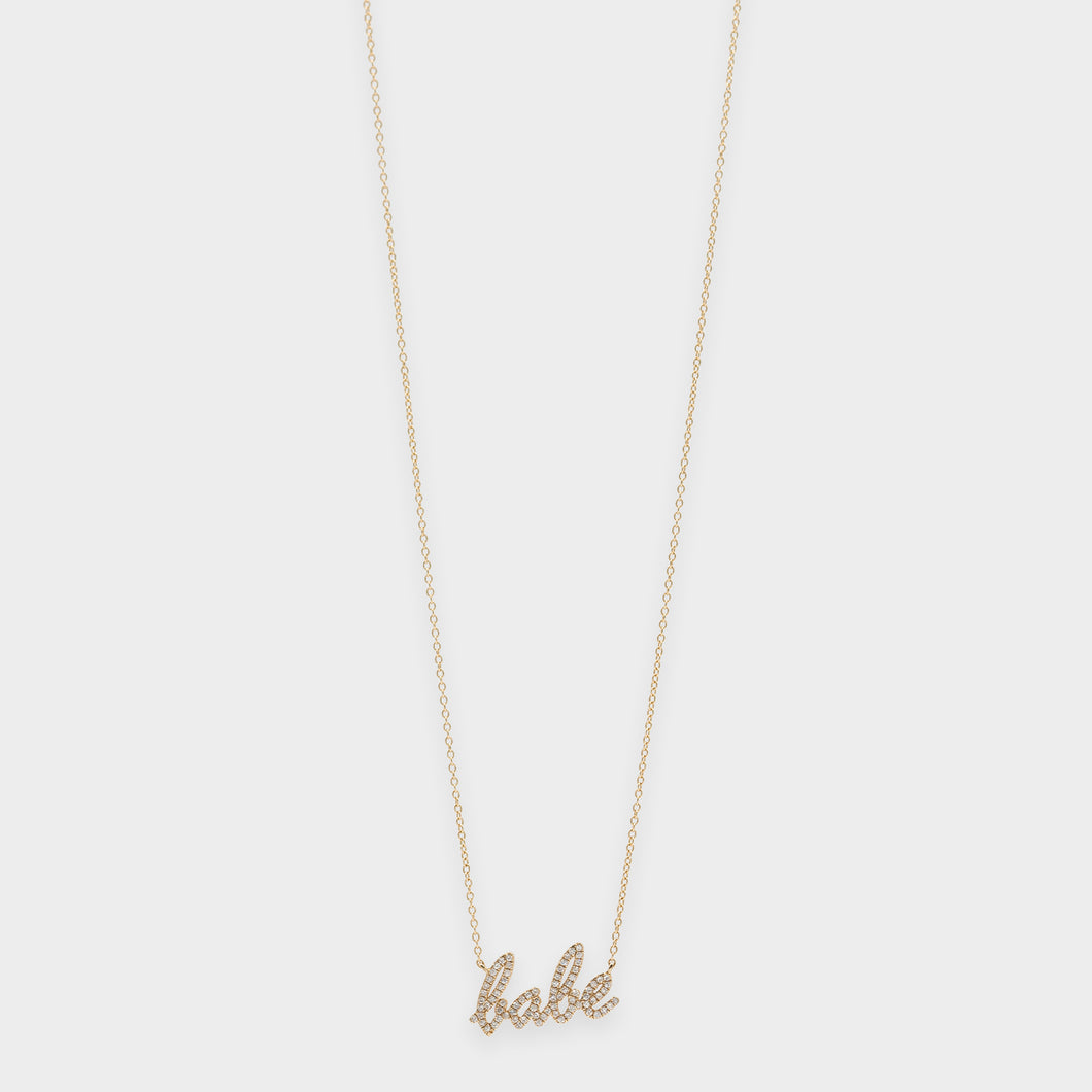 Babe Script Necklace