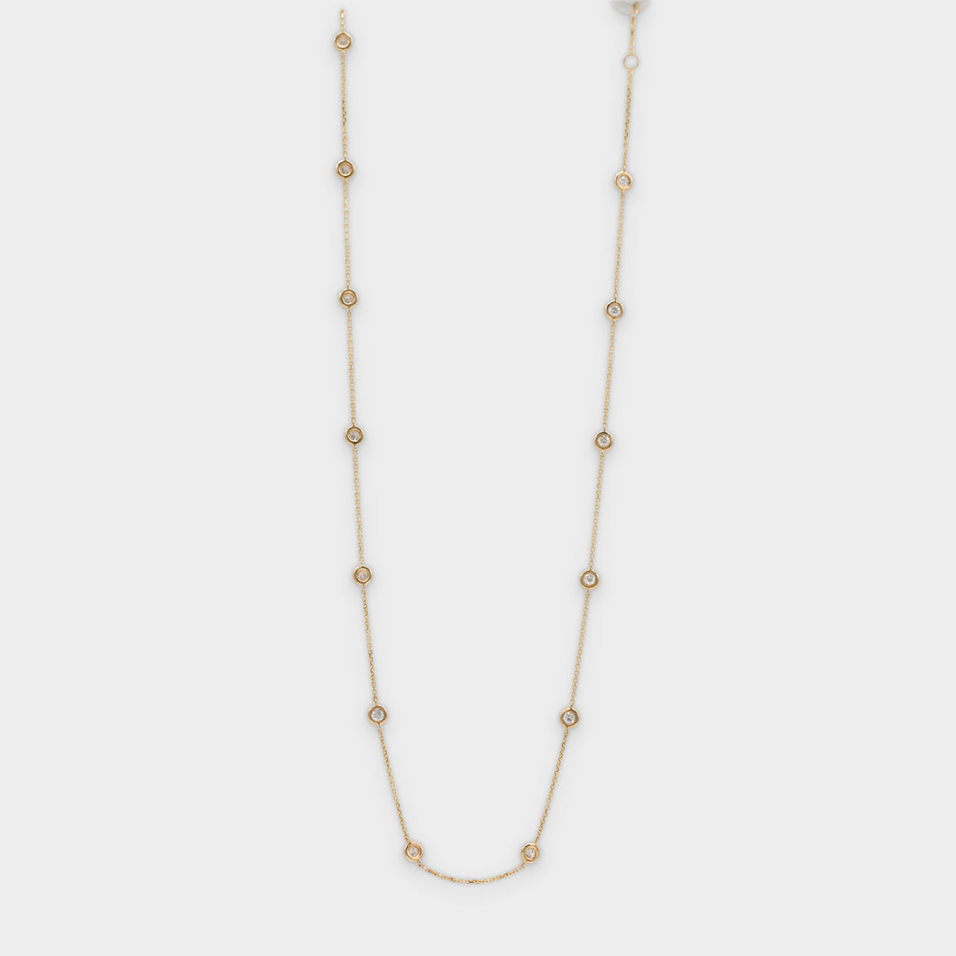 Bezel Diamond Necklace